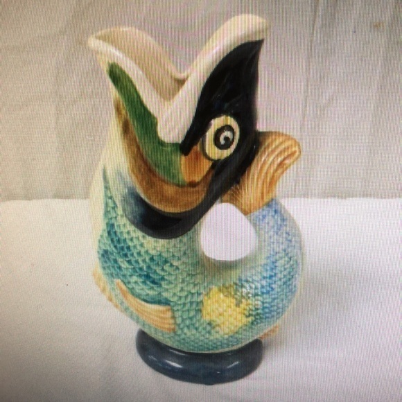 Devon Pottery gurgling fish vintage pitcher made in‎ England - Picture 7 of 8